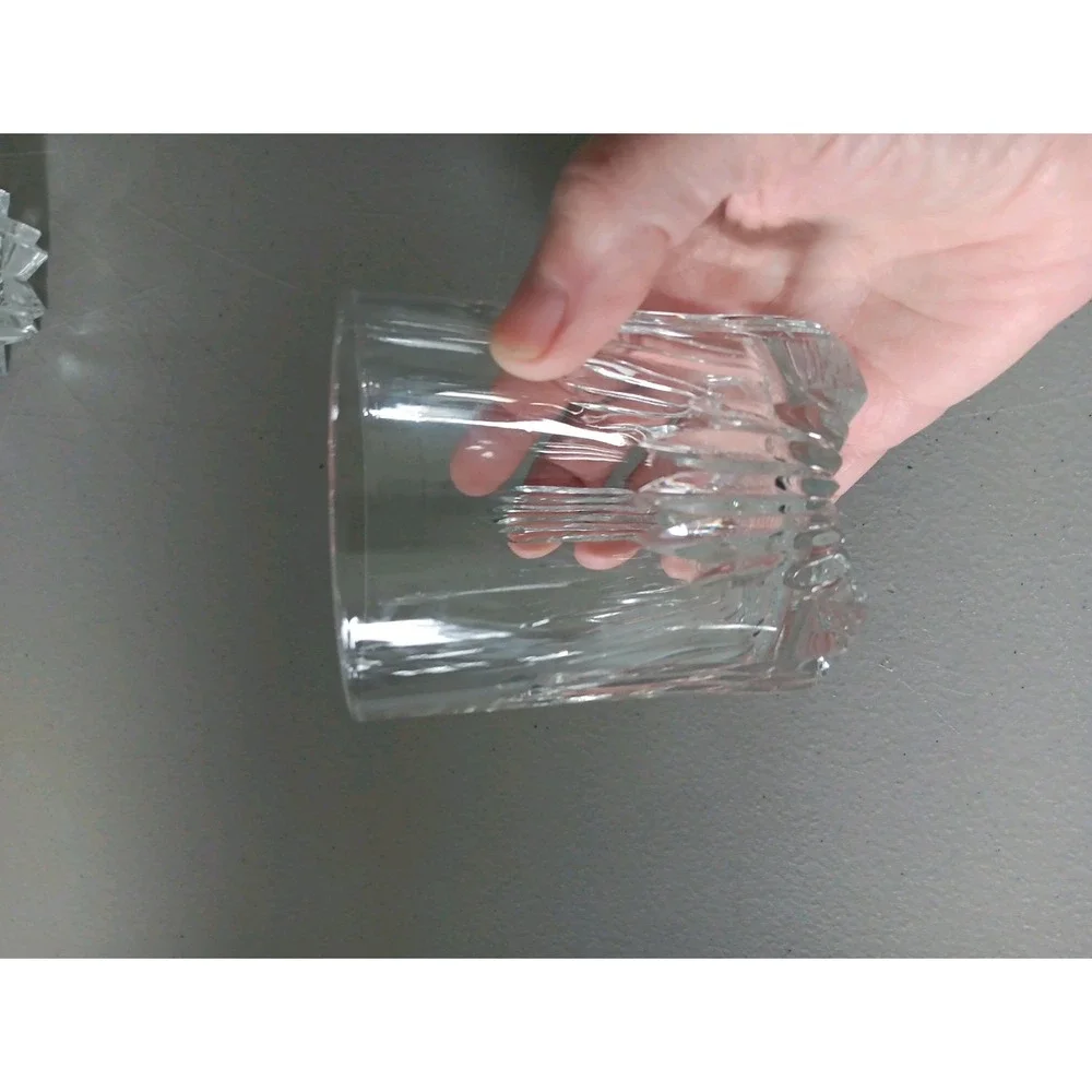 2 Italian Rocks Glass UNMATCHED Cut Glass Art‎ Deco Regency Luxury Barware Retro - Picture 3 of 10